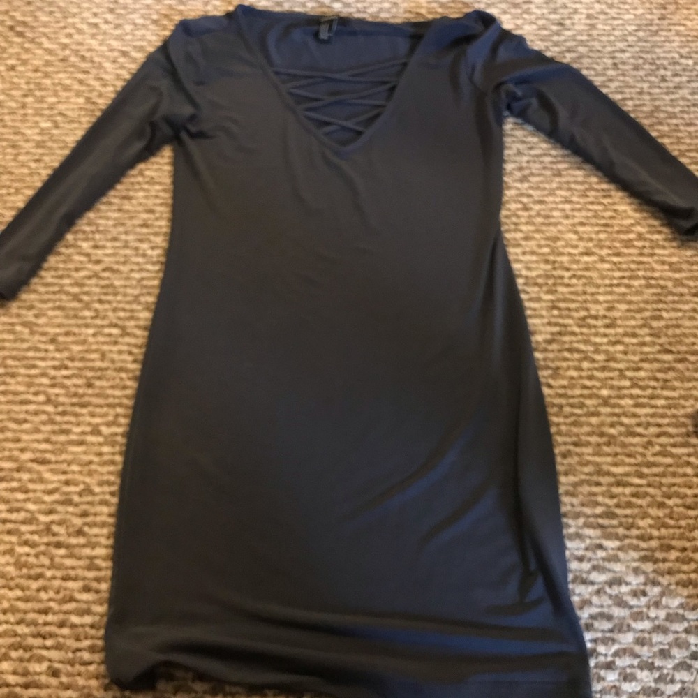 Forever 21 long sleeve dress. Charcoal grey.